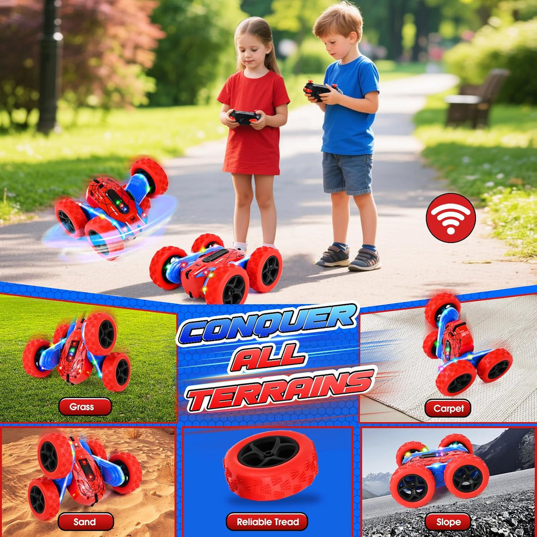 Ferngesteuertes Auto Spielzeug, 2.4Ghz 360° RC Auto Flip, 4WD Drift Spider RC Autos, Monstertruck Re