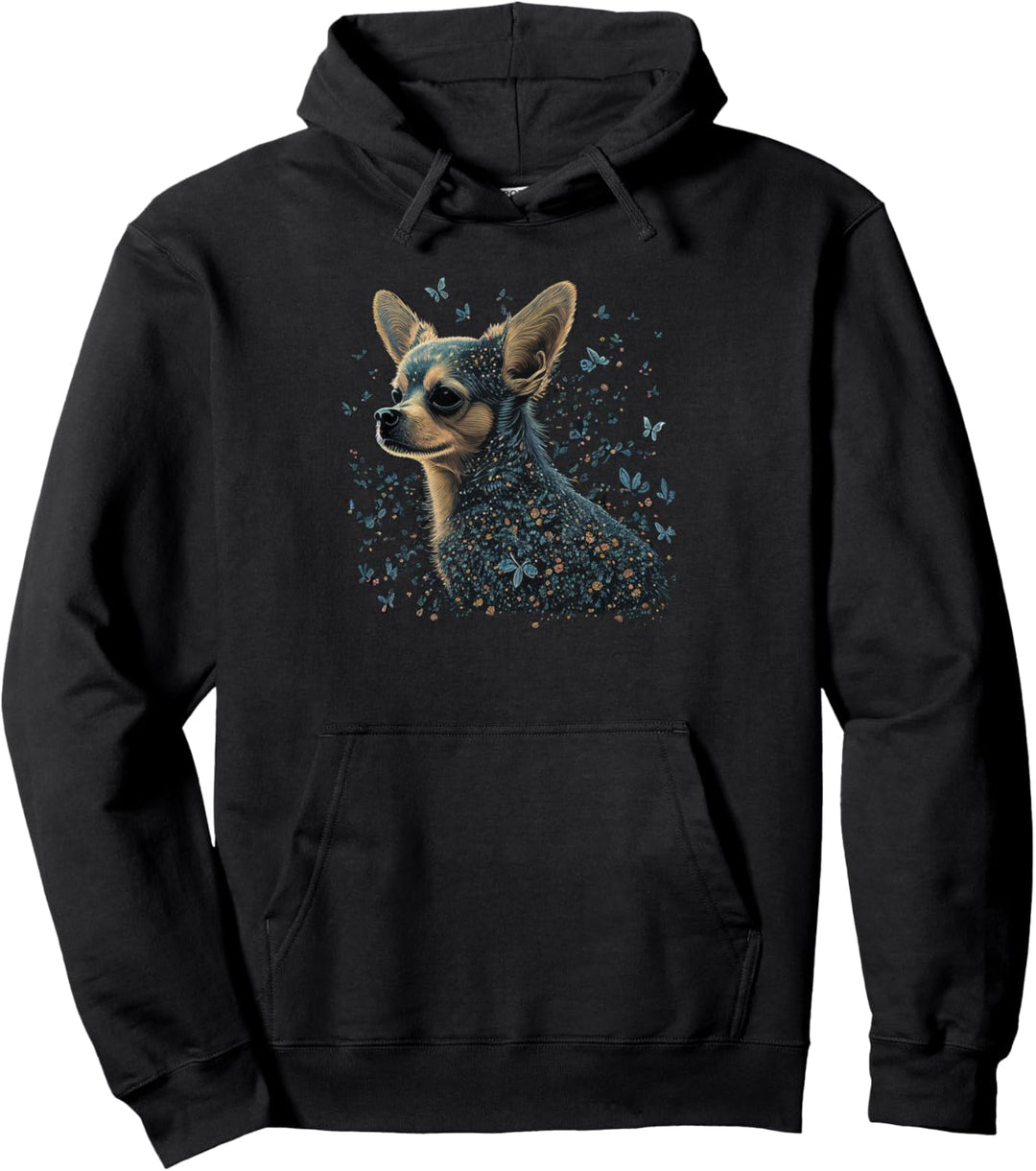 Schöner Chihuahua | Pointillismus Kunst Motiv Hund Welpe Pullover Hoodie