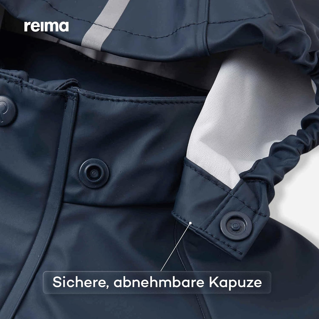 Reima Lampi Regenjacke Kinder Wasserdicht - Reissverschluss vorne Jacken für Jungen, Mädchen, Abnehm