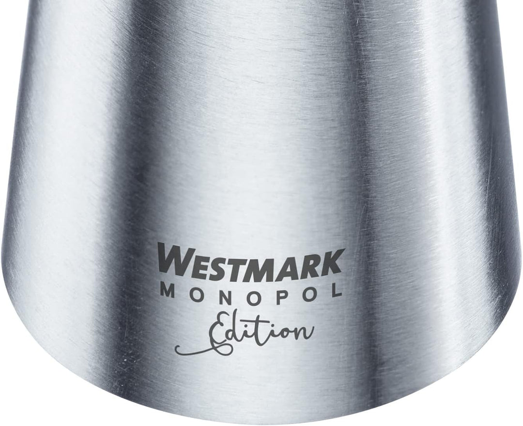 Westmark Flaschenverschluss, Monopol Edition, Rostfreier Edelstahl/Silikon, Campana, Silber/Schwarz,
