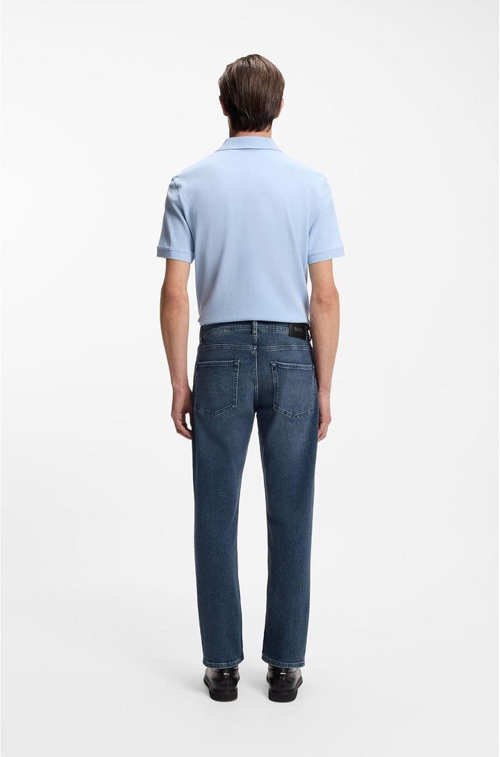 BOSS Herren H-Re.Maine Blaue Maine Regular-Fit Jeans aus bequemem Stretch-Denim 29W / 34L Blau, 29W