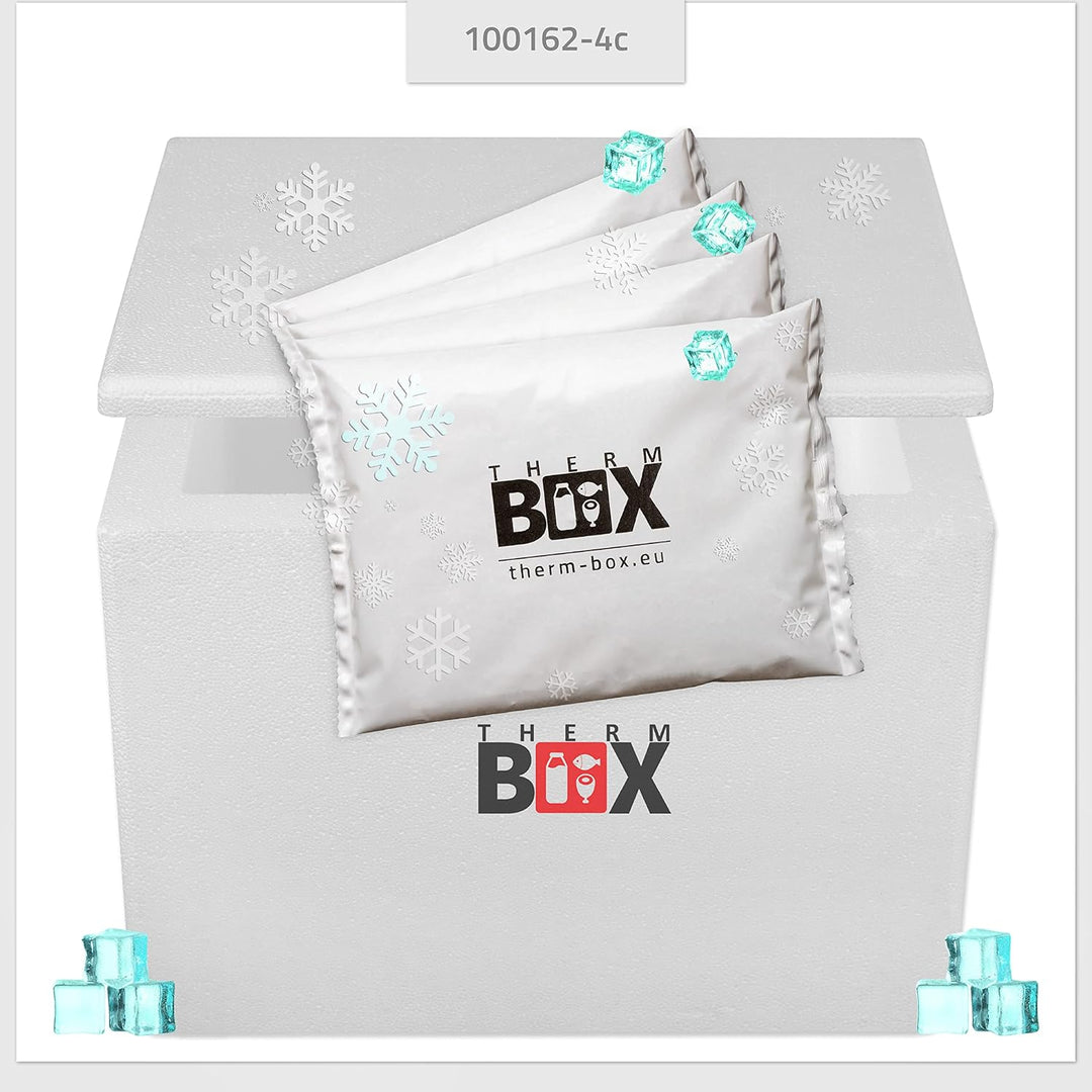 THERM BOX Styroporbox 27W mit 4X Kühlakku für Kühlbox 27,9L Innen:37x26x29cm Transportbox Thermbehäl