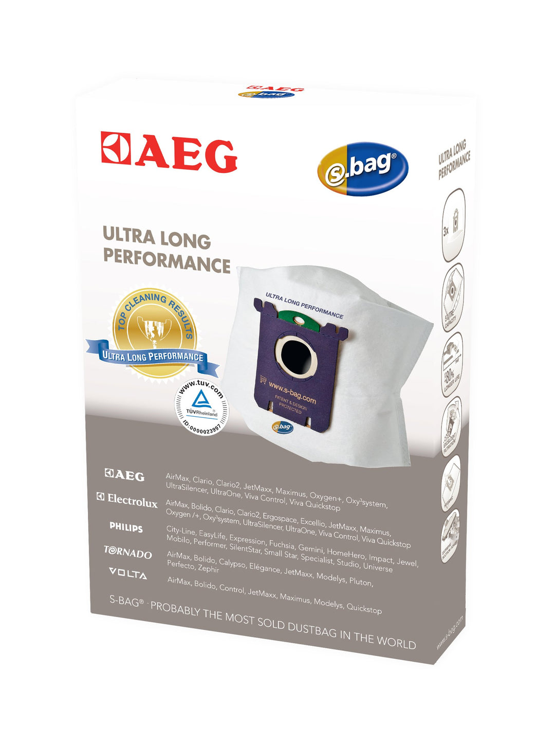 AEG Electrolux GR 210 Staubsaugerbeutel/S-bag Ultra Long-Performance Modell 2017 Single 3 Staubbeute
