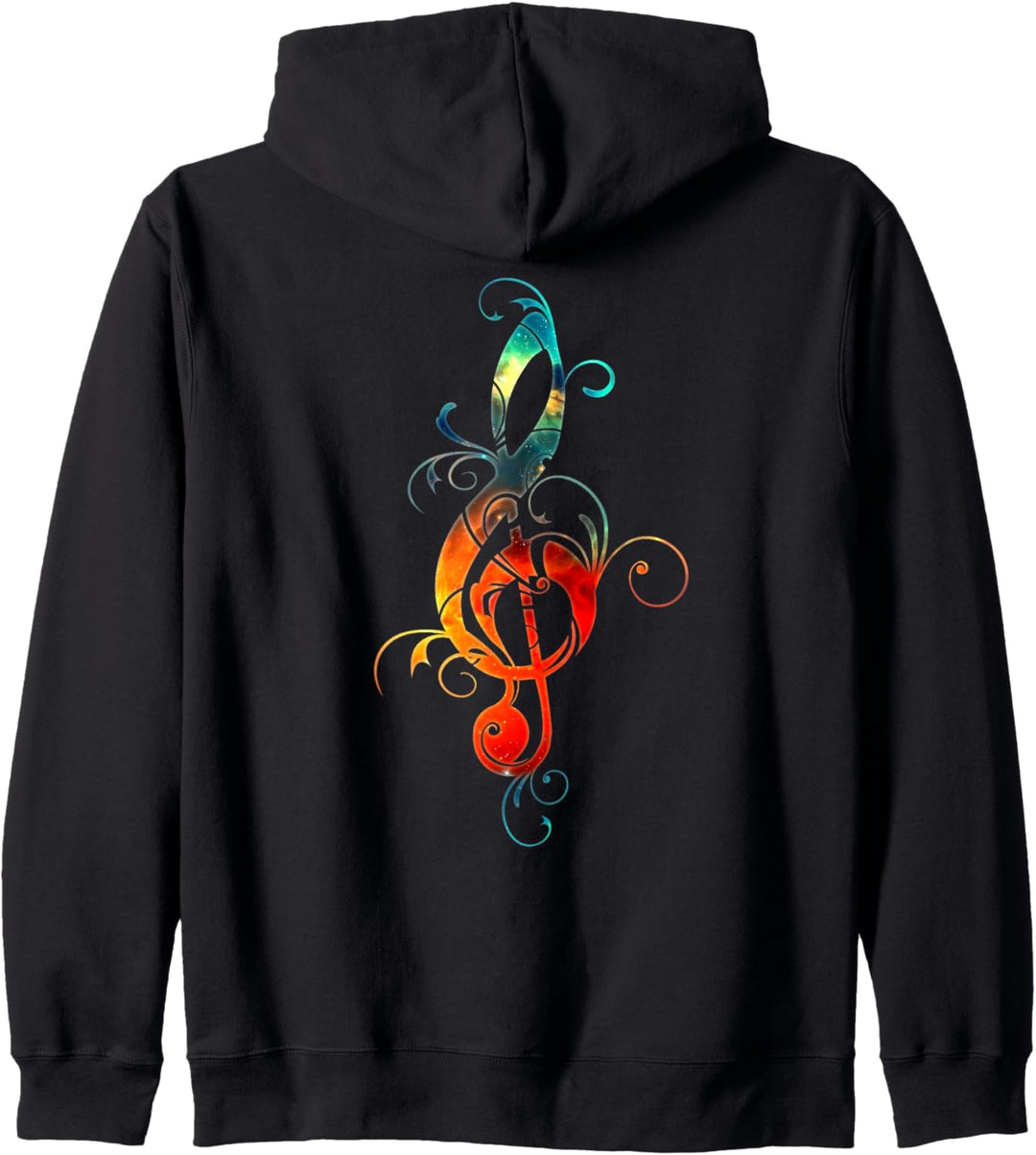 Violinschlüssel, Notenschlüssel, floral, Musik, Musiknote, Kapuzenjacke