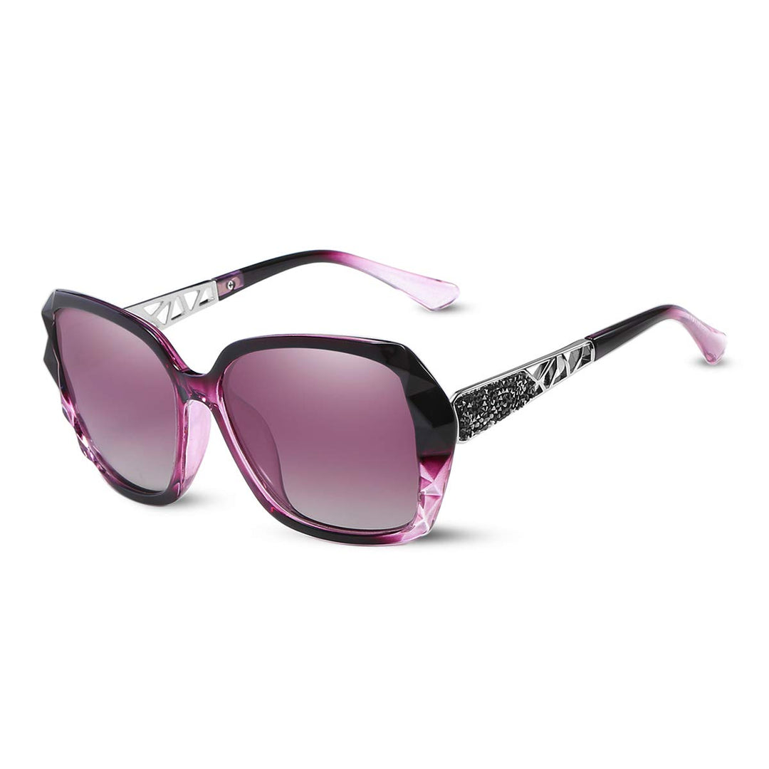 LumiSyne Sonnenbrille Damen Verspiegelt Verlaufsglas Polarisierte UV Schutz,Gross Polycarbonat Gläse