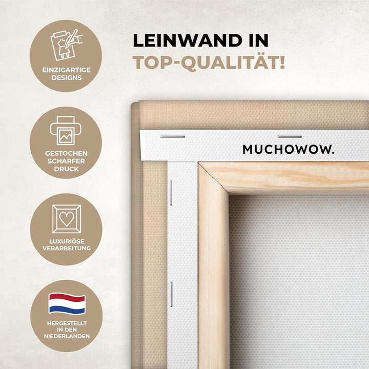 MuchoWow© Leinwandbild Gross 120x80 cm XXL Dekoration Wohnzimmer Bilder Pictures Wall Decoration Liv