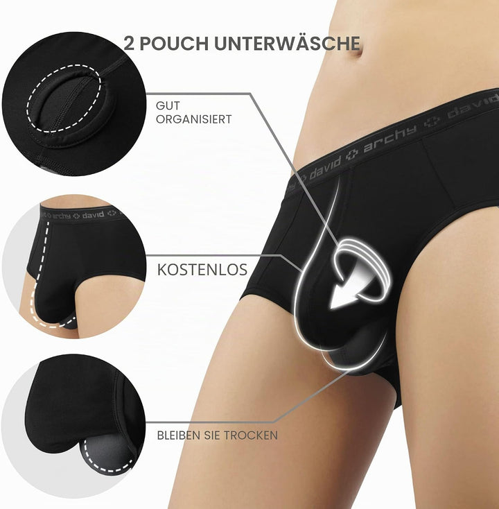 DAVID ARCHY Herren Boxershorts Mehrfachpack, Mirco Modal Stretcken Klassischer Retroshorts, Unterhos
