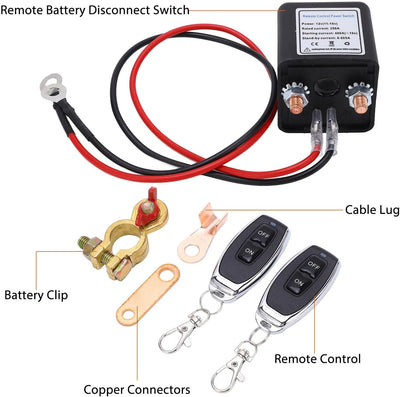 Remote Power Off Switch, Remote Battery Disconnect Switch 12V 250A Verbesserte Fernsteuerung Verhind