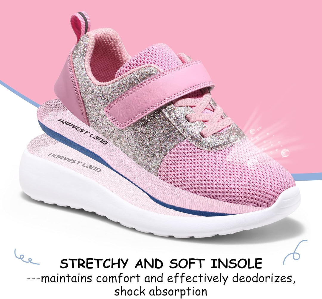 Mädchen Schuhe Kinder Turnschuhe Glitzer Sportschuhe Laufschuhe Hallenschuhe Sneakers Klettverschlus
