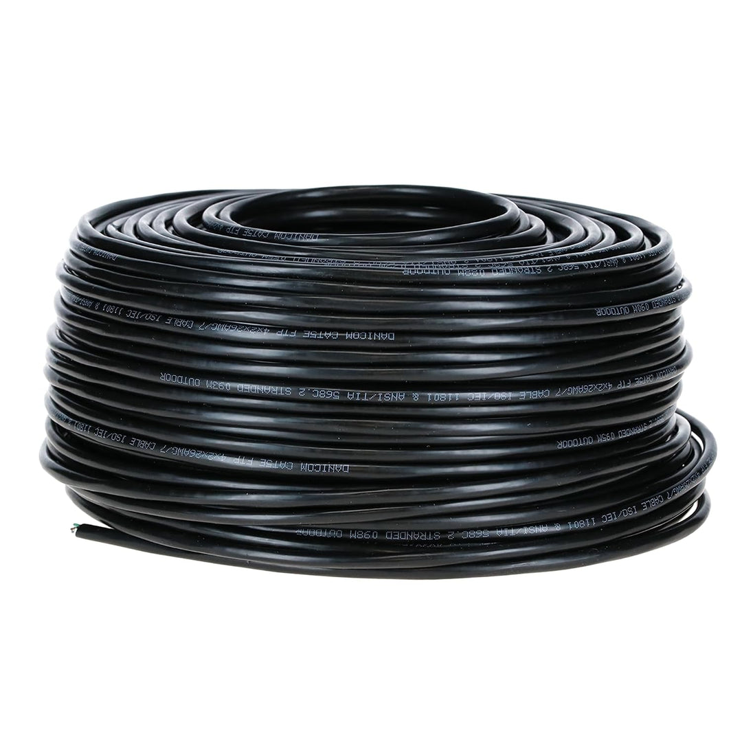 Danicom CAT5e Outdoor Netzwerkkabel - F/UTP - AWG 26/1 (Flexibel) - 100 Meter - Schwarz - CCA, POE,