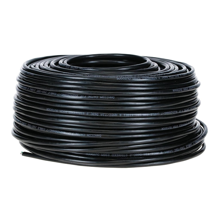 Danicom CAT5e Outdoor Netzwerkkabel - F/UTP - AWG 26/1 (Flexibel) - 100 Meter - Schwarz - CCA, POE,