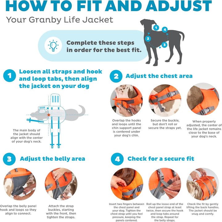 Kyjen 22018 Outward Hound Ripstop Quick Release Easy Fit Rettungsweste für Hunde, verstellbar, Gröss