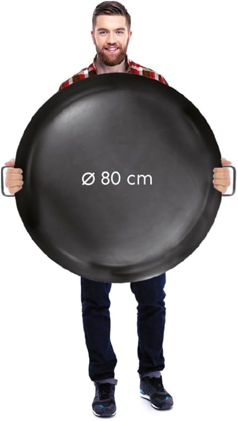 CookKing Stahl Feuerschale Montana | Ø 88x45 cm, Schwarz, Inkl. Holzlager | Robust &amp; Windgeschützt |