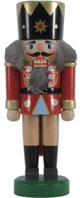 Rudolphs Schatzkiste Nussknacker König dunkelrot Höhe 17,5cm NEU Weihnachten Seiffen Nutcracker Nüss