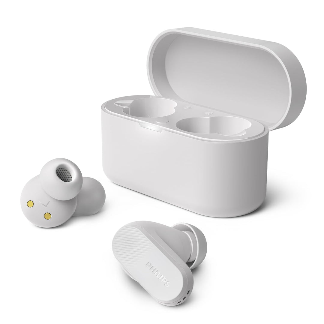 Philips TAT3509WT Noise Cancelling True Wireless In Ear Bluetooth Headphones - Small buds. Natural s