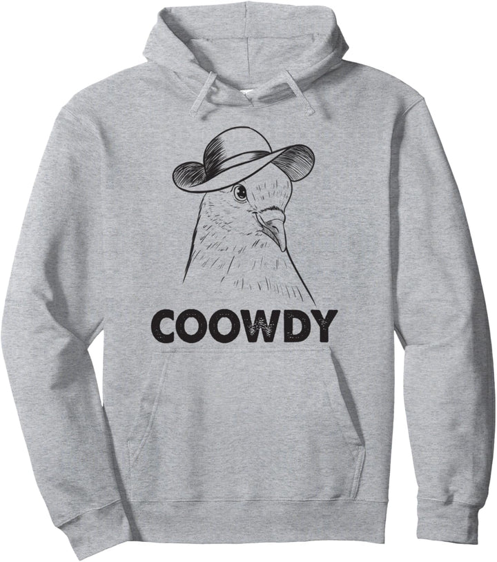 Coowdy Howdy Meme Pigeon Meowdy Texas Cowboy Bleib Coo Pullover Hoodie