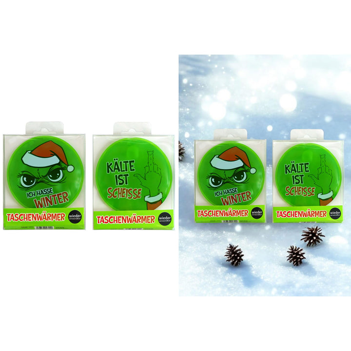 Freche Taschenwärmer Festtags-Muffel mit lustigem Anti-Weihnachts-Design wiederverwendbar - Lustige