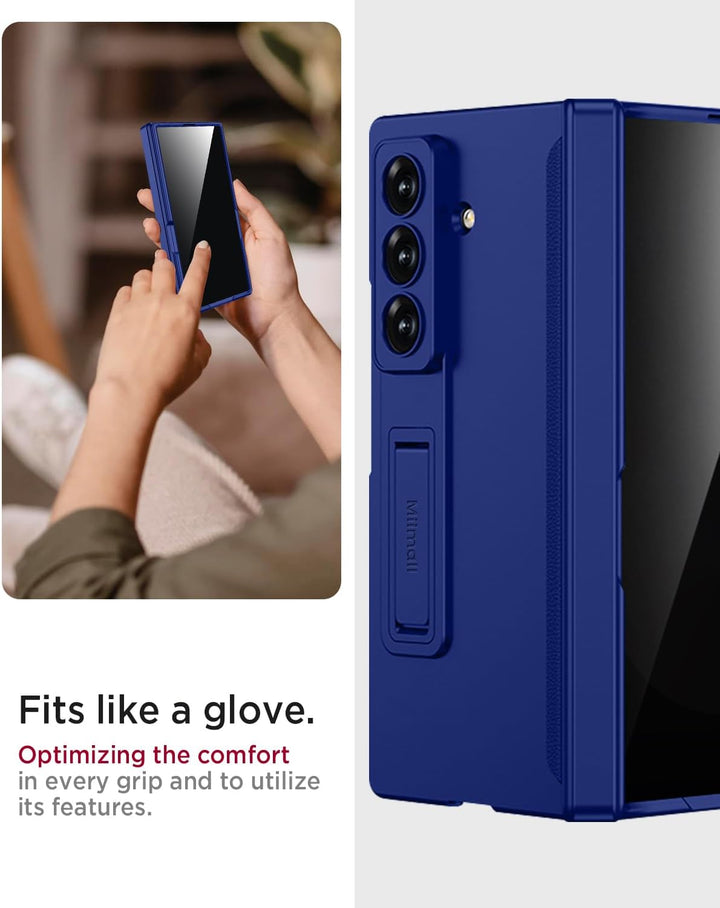 Miimall Kompatibel mit Samsung Galaxy Z Fold 7 Hülle mit Displayschutz Anti-SPY, [Magnetischer Schar