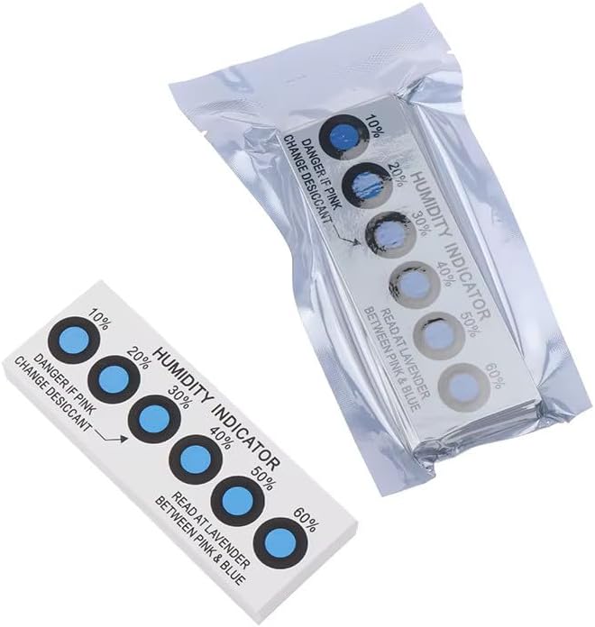 StickersLab Feuchtigkeitsindikatoren, hochwertig, 10 % - 60 %, 50 Stück
