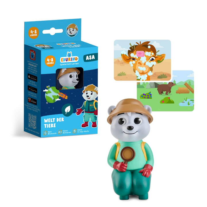 Edurino Figur ASA Welt der Tiere bis 10 (Stufe 2) ab 4 Jahren inkl. App | Innovatives & digitales Le