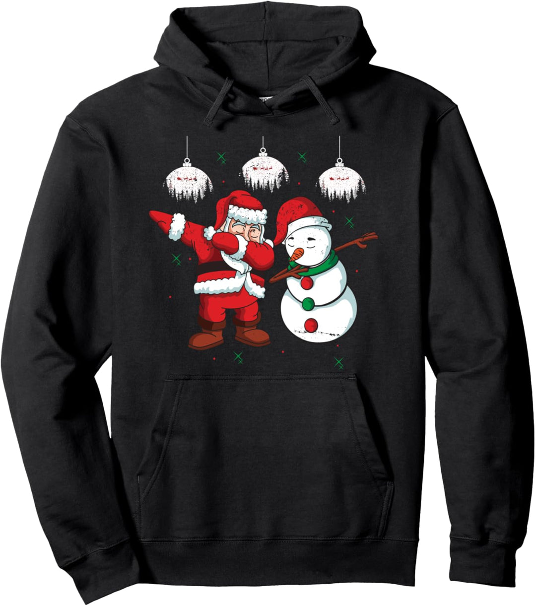 Schneemann Weihnachten Geschenk Dabbing Weihnachtsmann Pullover Hoodie