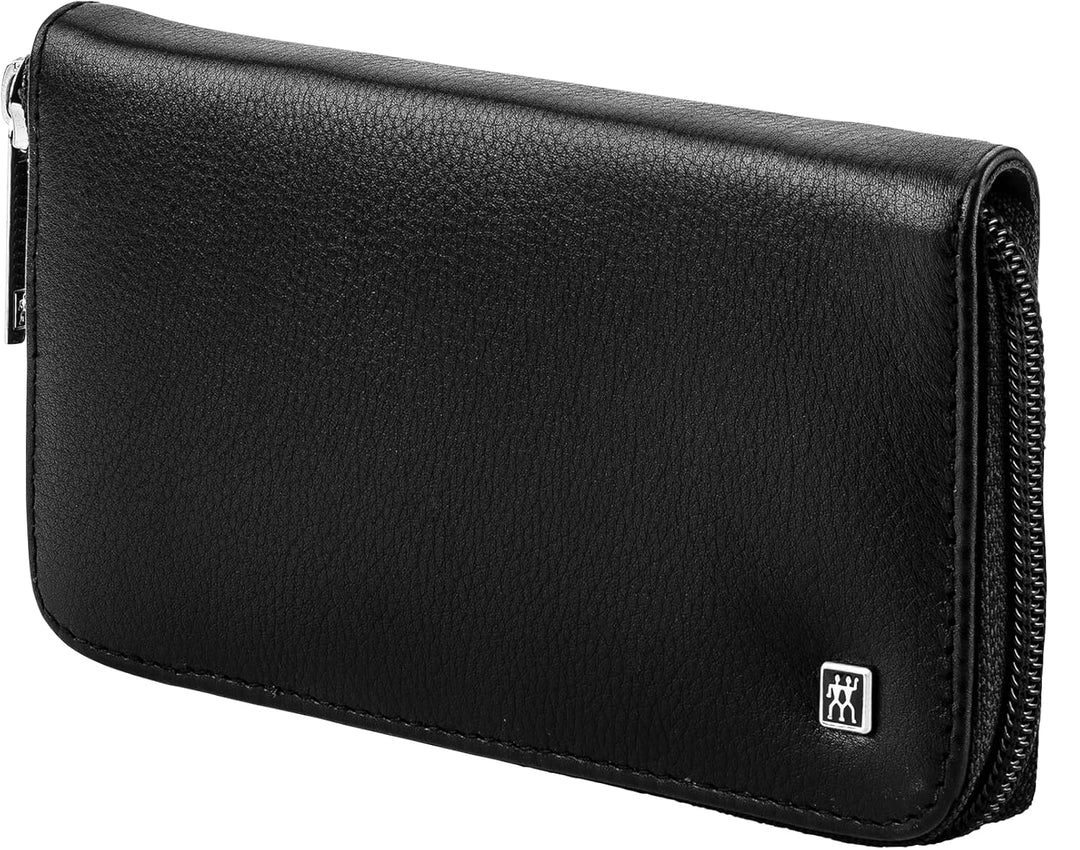 ZWILLING Maniküreset 6-teilig Nagelpflegeset aus Rindleder mit Reissverschluss, Premium, Schwarz