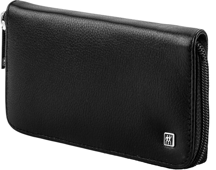 ZWILLING Maniküreset 6-teilig Nagelpflegeset aus Rindleder mit Reissverschluss, Premium, Schwarz