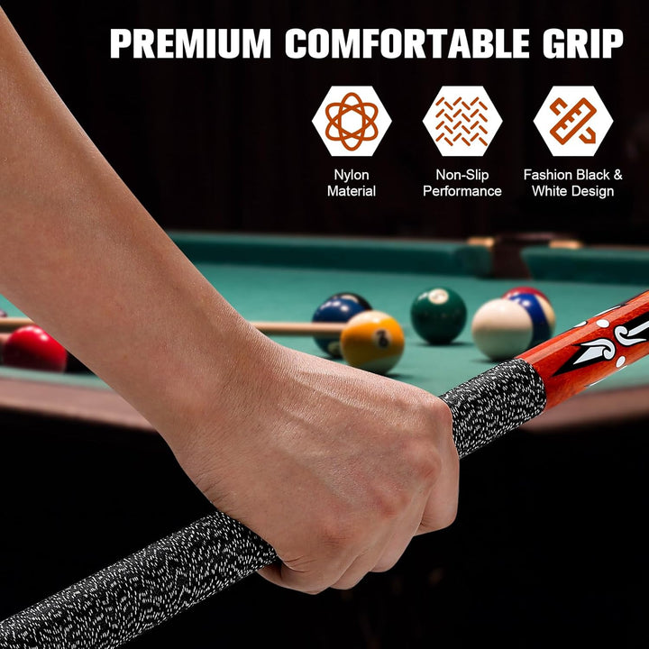 Billard Queue, 58 Zoll Maple Pool Queue Stick 13mm Spitzen für Professionelle Billardspieler, 18 19