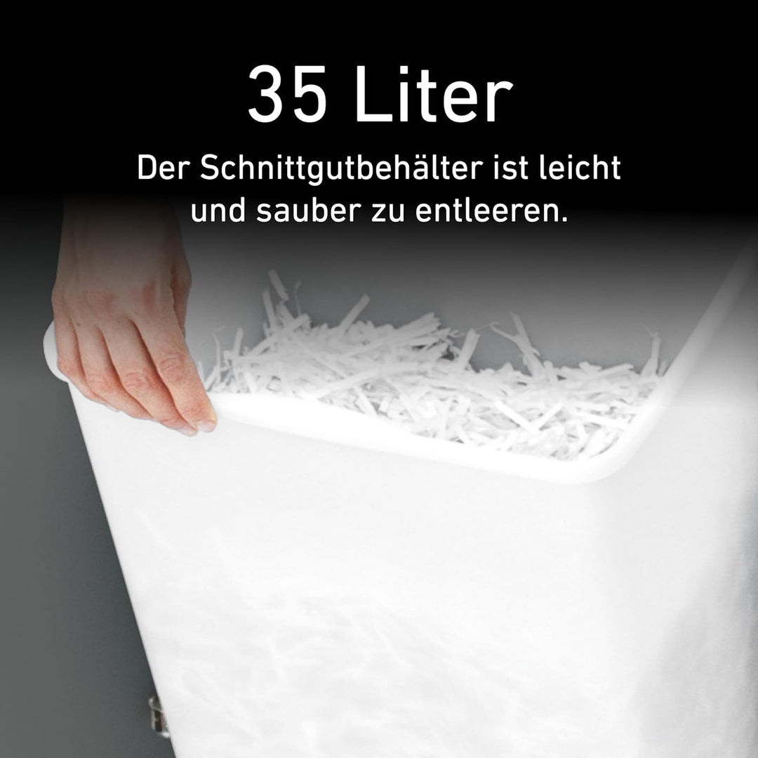 EBA Büro-Aktenvernichter 1624 C mit Partikelschnitt 2 x 15 mm, Sicherheitsstufe P-5, für 8-10 Blatt
