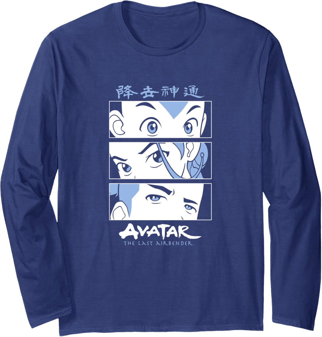 Avatar: The Last Airbender Group Shot Face Panels Langarmshirt
