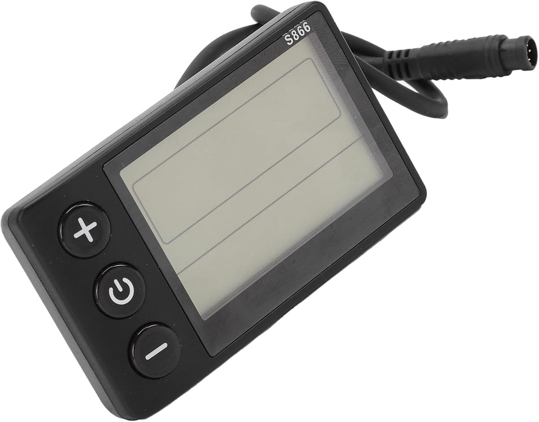 VBESTLIFE LCD-Anzeige für Elektrofahrräder, S866-Bedienfeld mit Wasserdichtem 6-Pin-Kontor, Fahrcomp