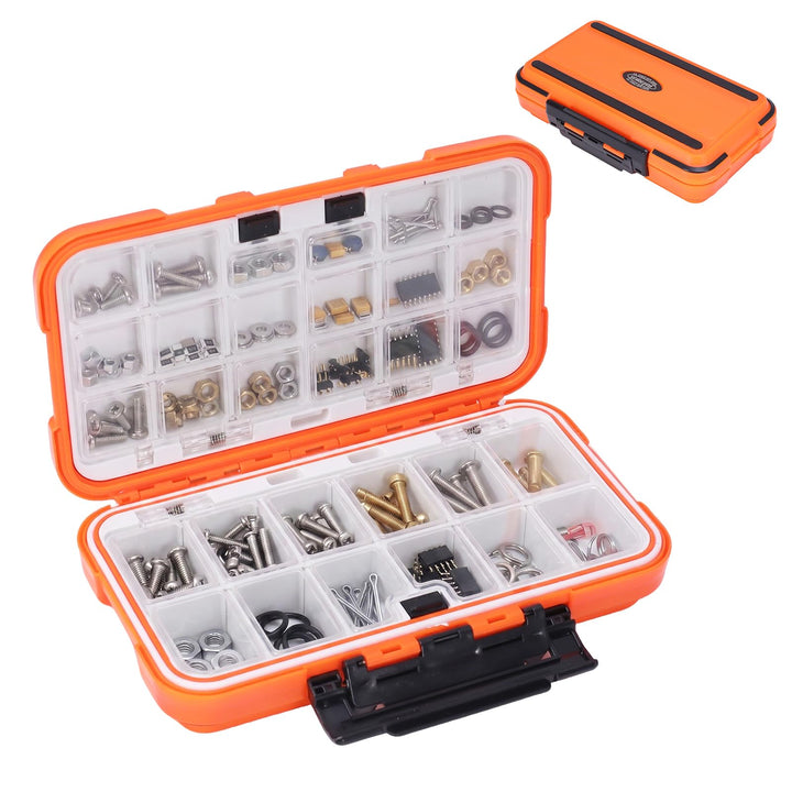 Kleinteile Organizer Wasserdicht, Sortierbox 30 Fächer, Angelbox für Haken Köder Wirbel, Schraubenbo