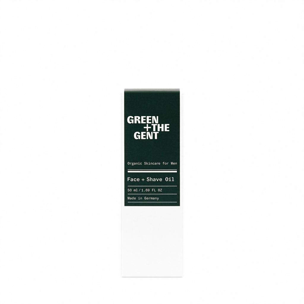 GREEN + THE GENT | Face + Shave Oil | Gesichtsöl, Rasieröl und Bartöl für Männer | Versorgt mit wert