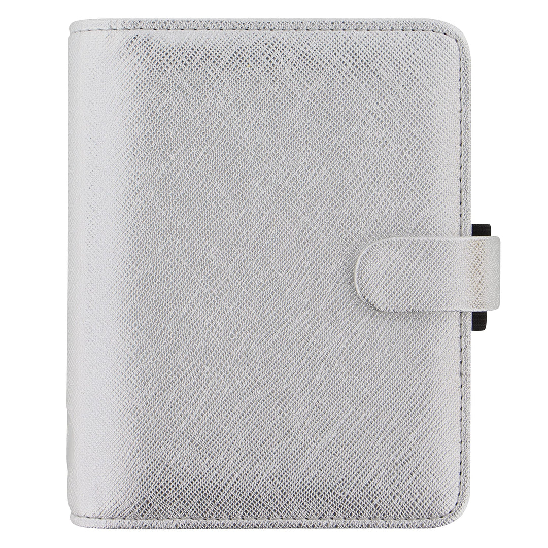 Filofax Pocket Saffiano Metallic Silber Organizer, silber
