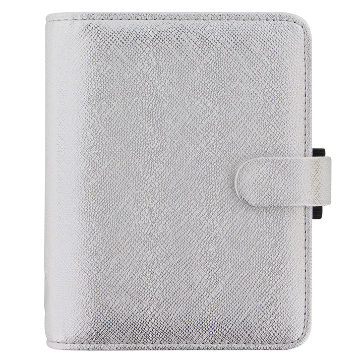 Filofax Pocket Saffiano Metallic Silber Organizer, silber