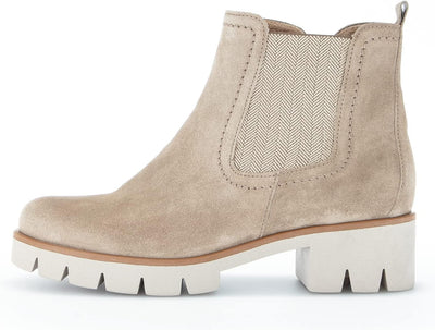 Gabor Damen Chelsea Boots, Frauen Stiefeletten,Wechselfussbett 42 EU Beige Kiesel 12, 42 EU Beige Ki