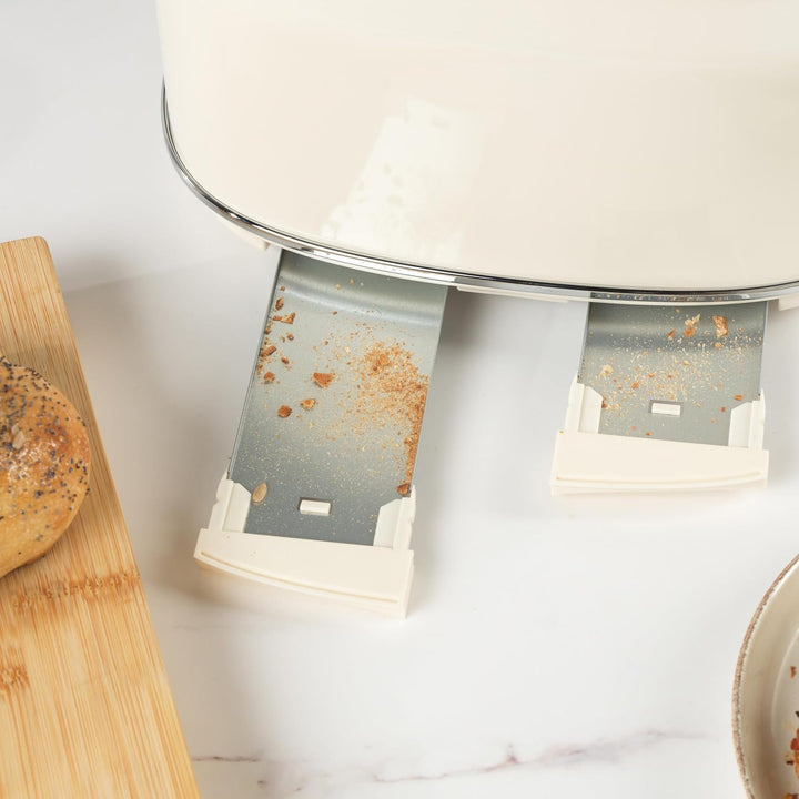 Salter Retro Toaster 4 Scheiben – Breite Schlitze, 6 Bräunungsgrad, Auftauen, Aufwärmen, Abbrechen F