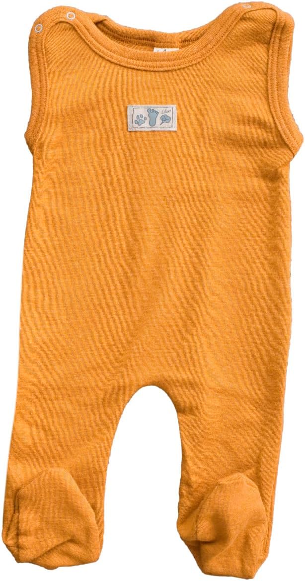 Lilano, Merino Strampler mit Fuss, 70% Wolle (kbT), 30% Seide, 210 gr./m² Curry 50, Curry 50