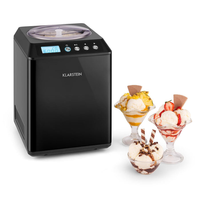 Klarstein Vanilla Sky Family - Eismaschine, Eisbereiter, Speiseeismaschine, Kühlhaltefunktion, LED-D