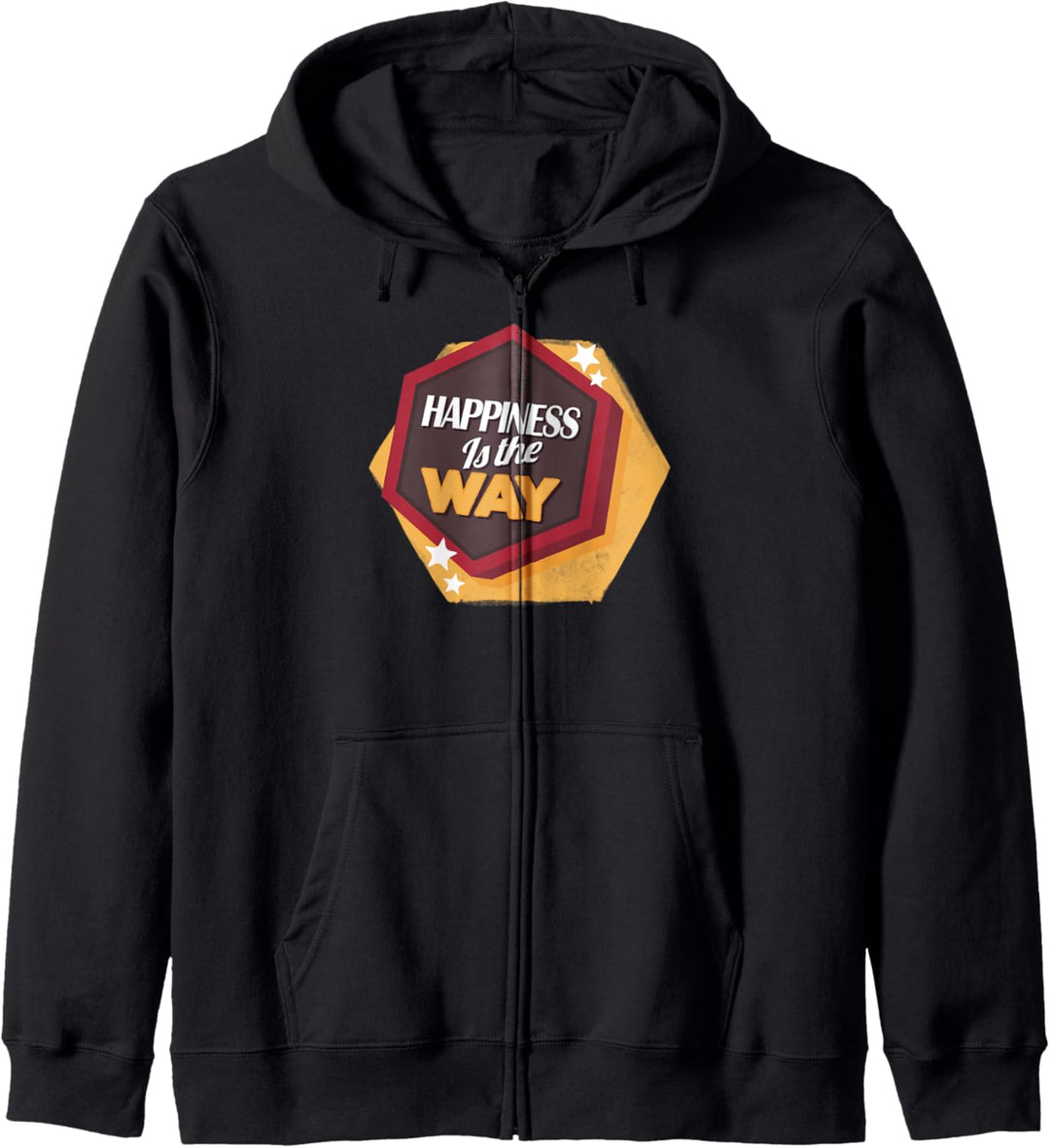 Glück ist der Weg Inspirierendes Geschenk T Shirt Kapuzenjacke
