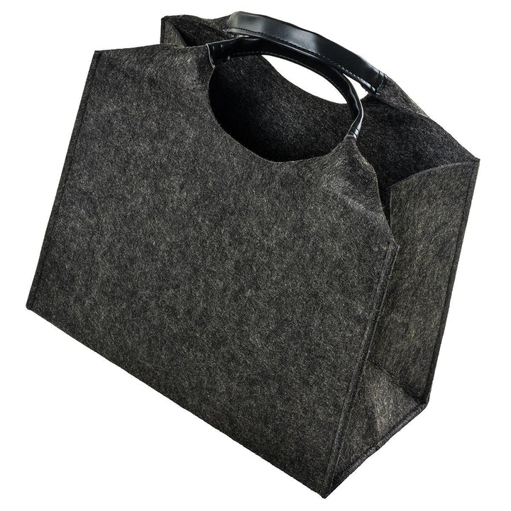 LaFiore24 Filztasche Einkaufstasche Damen Shopper Henkeltasche, Dunkelgrau