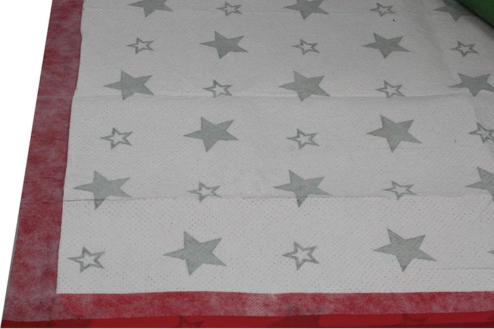 Krinner Christbaumständer Set Comfort M + Unterlegdecke rot (Baumhöhe bis 2,50 m, Stammdurchmesser 1