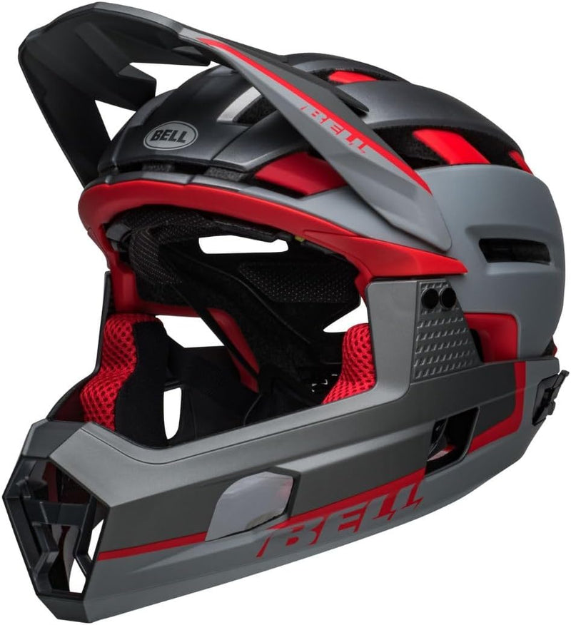 BELL Herren Super Air R MIPS Fahrradhelm MTB, Matte/Gloss red/Gray, L | 58-62cm