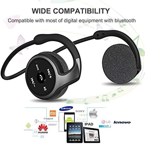 Kabellose Kopfhörer mit FM-Funktion, Bluetooth 5.0-Kopfhörer, Sport, schweissfest, Freisprechen, unt