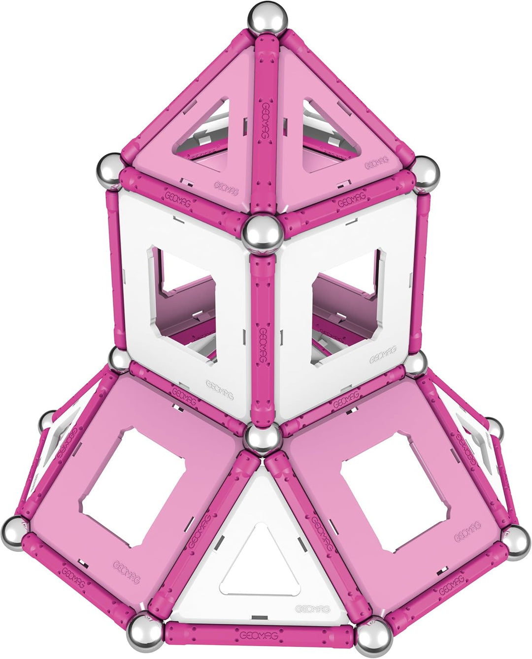 GEOMAG - CLASSIC ROSA - 104 Teile - Magnetische Konstruktion für Kinder ab 3 Jahren - Magnetische Sp