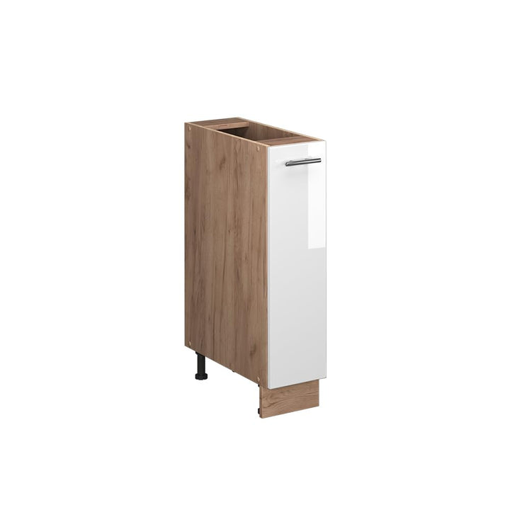 Vicco Apothekerschrank Fame-Line, Weiss Hochglanz/Goldkraft Eiche, 20 cm | ohne Arbeitsplatte, zur K