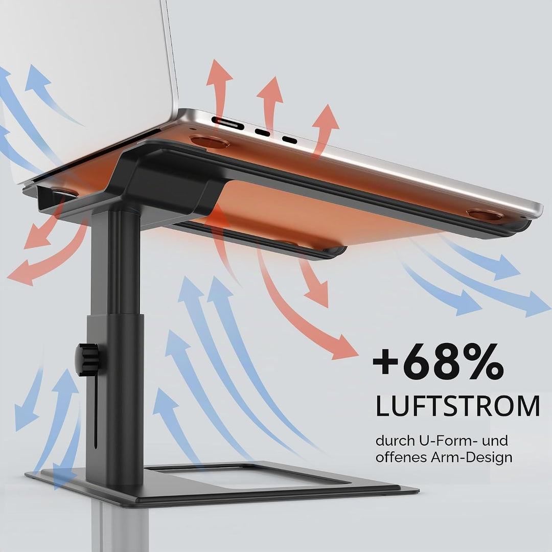 SOUNDANCE Laptop-Ständer für Schreibtisch, verstellbar, ergonomischer Laptop-Ständer für den Schreib