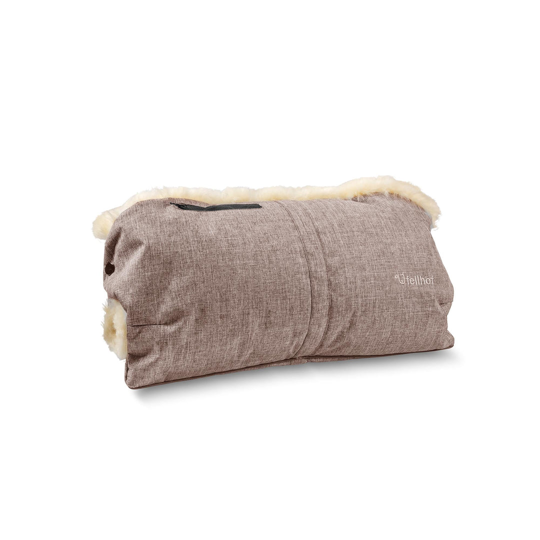 Fellhof Kinderwagen-Handwärmer aus Lammfell (Beige-melange), Beige-melange