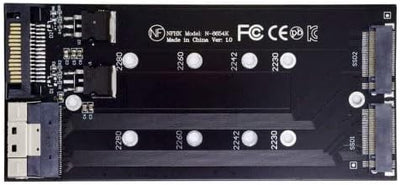 SYSTEM-S NVME M.2 Adapter 2X AHCI zu PCIE Express 3 4.0 Slimline SFF-8654 8X Raid Card
