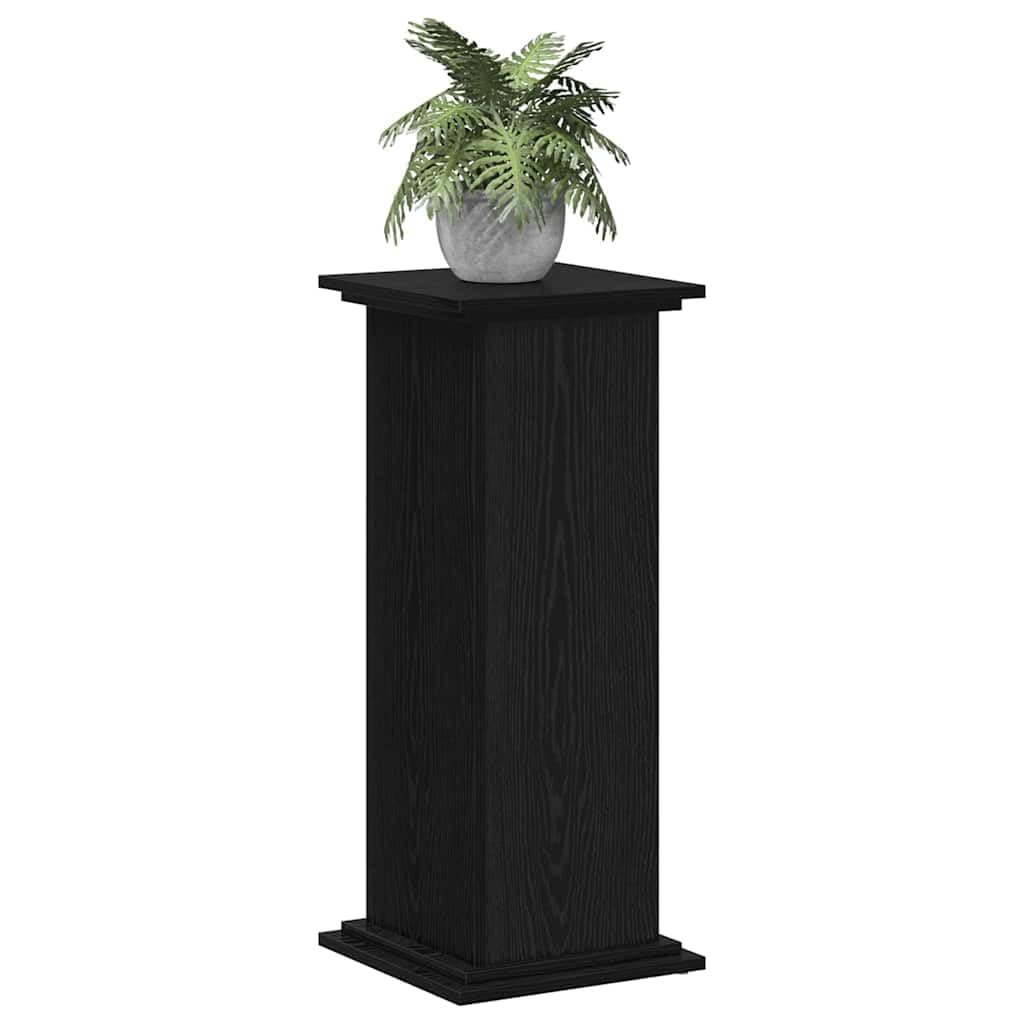 vidaXL Pflanzenständer Schwarz Eichen-Optik 33 x 33 x 80 cm, Schwarz Eichen-Optik 33 x 33 x 80 cm